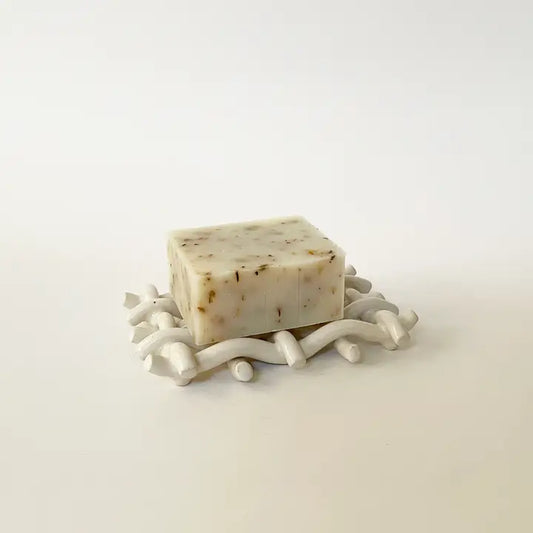 Handmade Ceramic Woven Lattice Soap Dish/ Sponge Holder